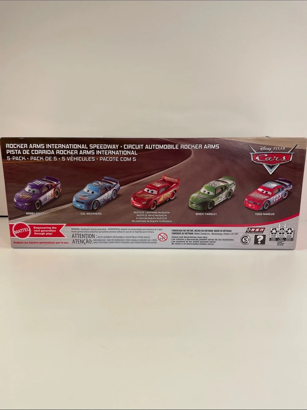 Mattel Disney Pixar Cars 5-Pack - Blue, Green, Red, Light Blue, Red